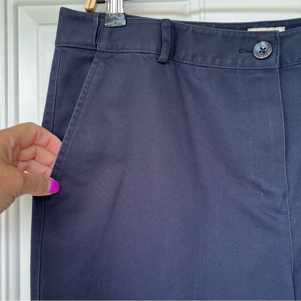 •L.L. Bean• Navy Blue Classic Fit Twill Pants - Size 14 - Picture 3 of 10